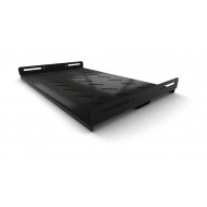 Hyperline TSH3H-300-RAL9004 (TSH3H-300-RAL9005) Полка стационарная усиленная, глубина 300 мм, с боковым креплением, нагрузка до 100 кг, для шкафов серии TTB, TTR, TWB/TWB-FC, 485х300мм (ШхГ), цвет черный (RAL 9004/RAL 9005)