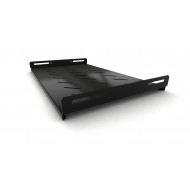 Hyperline TSH3L-300-RAL9004 (TSH3L-300-RAL9005) Полка стационарная, глубина 300 мм, с боковым креплением, нагрузка до 20 кг, для шкафов серии TTB, TTR, TWB/TWB-FC, 485х300мм (ШхГ), цвет черный (RAL 9004/RAL 9005)