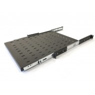 Hyperline TSS3-600-RAL9004 Полка выдвижная c 19 креплением, глубина 600 мм, нагрузка до 20 кг, для шкафов TTB глубиной 800-1200мм, цвет черный (RAL 9004)