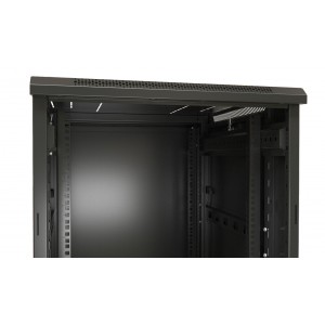 Hyperline TTB-2766-AS-RAL9004 Шкаф напольный 19-дюймовый, 27U, 1388x600х600 мм (ВхШхГ), передняя стеклянная дверь со стальными перфорированными боковинами, задняя дверь сплошная, ручка с замком, крыша нового типа, цвет черный (RAL 9004) (разобранный) Hyperline TTB-2766-AS-RAL9004 Шкаф напольный 19-дюймовый, 27U, 1388x600х600 мм (ВхШхГ), передняя стеклянная дверь со стальными перфорированными боковинами, задняя дверь сплошная, ручка с замком, крыша нового типа, цвет черный (RAL 9004) (разобранный)