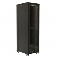 Hyperline TTB-2768-DD-RAL7035 Шкаф напольный 19-дюймовый, 27U, 1388x600х800 мм (ВхШхГ), передняя и задняя распашные перфорированные двери (75%), ручка с замком, крыша нового типа, цвет серый (RAL 7035) (разобранный)