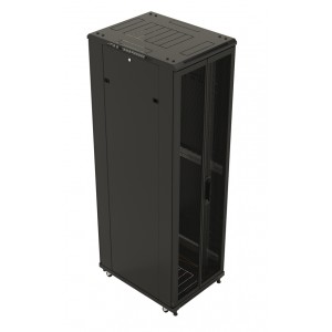 Hyperline TTB-2788-AS-RAL9004 Шкаф напольный 19-дюймовый, 27U, 1388x800х800 мм (ВхШхГ), передняя дверь стеклянная, задняя дверь сплошная, ручка с замком, 2 вертикальных кабельных организатора, цвет черный (RAL 9004) (разобранный) Hyperline TTB-2788-AS-RAL9004 Шкаф напольный 19-дюймовый, 27U, 1388x800х800 мм (ВхШхГ), передняя дверь стеклянная, задняя дверь сплошная, ручка с замком, 2 вертикальных кабельных организатора, цвет черный (RAL 9004) (разобранный)