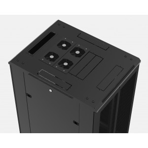 Hyperline TTB-3761-DD-RAL9004 Шкаф напольный 19-дюймовый, 37U, 1833x600х1000 мм (ВхШхГ), передняя и задняя распашные перфорированные двери (75%), ручка с замком, крыша нового типа, цвет черный (RAL 9004) (разобранный) Hyperline TTB-3761-DD-RAL9004 Шкаф напольный 19-дюймовый, 37U, 1833x600х1000 мм (ВхШхГ), передняя и задняя распашные перфорированные двери (75%), ручка с замком, крыша нового типа, цвет черный (RAL 9004) (разобранный)