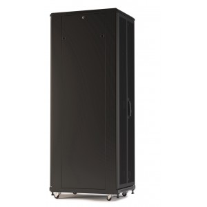 Hyperline TTR-3266-DD-RAL9005 Шкаф напольный 19-дюймовый, 32U, 1610x600х600 мм (ВхШхГ), передняя и задняя распашные перфорированные двери (75%), ручка с замком, цвет черный (RAL 9005) (разобранный) Hyperline TTR-3266-DD-RAL9005 Шкаф напольный 19-дюймовый, 32U, 1610x600х600 мм (ВхШхГ), передняя и задняя распашные перфорированные двери (75%), ручка с замком, цвет черный (RAL 9005) (разобранный)