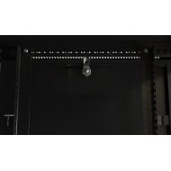 Hyperline TWB-2266-SR-RAL9004 Шкаф настенный 19-дюймовый (19), 22U, 1086x600х600мм, металлическая передняя дверь с замком, две боковые панели, цвет черный (RAL 9004) (разобранный)