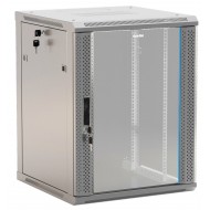 Hyperline TWB-2766-GP-RAL7035 Шкаф настенный 19-дюймовый (19), 27U, 1304x600х600мм, стеклянная дверь с перфорацией по бокам, ручка с замком, цвет серый (RAL 7035) (разобранный)