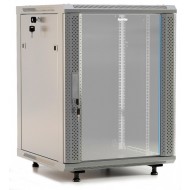 Hyperline TWB-FC-1866-GP-RAL7035 Шкаф настенный 19-дюймовый (19), 18U, 920x600х600мм, стеклянная дверь с перфорацией по бокам, ручка с замком, с возможностью установки на ножки (в комплекте), цвет серый (RAL 7035) (разобранный)