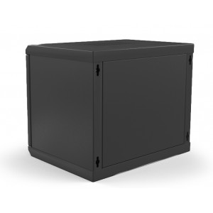 Hyperline TWL-0966-SR-RAL9005 Шкаф настенный 19-дюймовый (19), 9U, 500x600х600мм, металлическая дверь, несъемные стенки, 1 пара профилей, цвет черный (RAL 9005) (собранный) Hyperline TWL-0966-SR-RAL9005 Шкаф настенный 19-дюймовый (19), 9U, 500x600х600мм, металлическая дверь, несъемные стенки, 1 пара профилей, цвет черный (RAL 9005) (собранный)