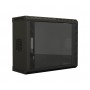 Hyperline TWS-0925-GP-RAL9004 Шкаф настенный 19-дюймовый (19), 9U, 480х600х250, со стеклянной дверью, несъемные боковые панели, цвет черный (RAL 9004) (собранный) Hyperline TWS-0925-GP-RAL9004 Шкаф настенный 19-дюймовый (19), 9U, 480х600х250, со стеклянной дверью, несъемные боковые панели, цвет черный (RAL 9004) (собранный)
