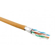 Hyperline UFTP4-C6-S23-IN-LSZH-OR-500 (500 м) Кабель витая пара, экранир. U/FTP, кат. 6, 4 пары (23 AWG), одножил. (solid), кажд.пара в фольге, LSZH, нг(А)-HF, –20°C–+60°C, оранжевый-гарантия: 15 лет компон., 25 лет системная