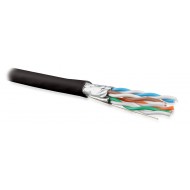 Hyperline UFTP4-C6A-S23-IN-LSZH-BK-500 (500 м) Кабель витая пара U/FTP, кат. 6a (10GBE), 4 пары (23AWG), одножильный (solid), каждая пара в экране, без общего экрана, нг(A)-HF, –20°C – +60°C, черный