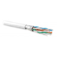 Hyperline UFTP4-C6A-S23-IN-LSZH-WH-500 (500 м) Кабель витая пара U/FTP, кат. 6a (10GBE), 4 пары (23AWG), одножильный (solid), каждая пара в экране, без общего экрана, нг(A)-HF, –20°C – +60°C, белый
