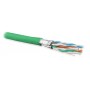 Hyperline UFTP4-C6A-S23-IN-PVC-GN-500 (500 м) Кабель витая пара U/FTP, категория 6a (10GBE), 4 пары (23AWG), одножильный (solid), каждая пара в экране, без общего экрана, PVC, зеленый Hyperline UFTP4-C6A-S23-IN-PVC-GN-500 (500 м) Кабель витая пара U/FTP, категория 6a (10GBE), 4 пары (23AWG), одножильный (solid), каждая пара в экране, без общего экрана, PVC, зеленый
