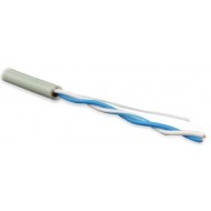 Hyperline UUTP1-C5-P24-IN-LSZH-GY-500 (500 м) Кабель витая пара, неэкранированная U/UTP, категория 5, 1 пара (24 AWG), многожильный (patсh), LSZH, нг(A)-HF, -20°C - +75°C, серый