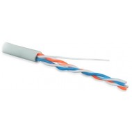 Hyperline UUTP2-C5-P24-IN-LSZH-GY-500 (500 м) Кабель витая пара, неэкранированная U/UTP, категория 5, 2 пары (24 AWG), многожильный (patсh), LSZH, нг(A)-HF, -20°C - +75°C, серый