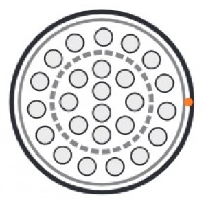 Hyperline UUTP25-C3-S26-IN-PVC-GY Кабель витая пара, неэкранированная U/UTP, категория 3, 25 пар (26 AWG), одножильный (solid), PVC, –20°C – +60°C, серый Hyperline UUTP25-C3-S26-IN-PVC-GY Кабель витая пара, неэкранированная U/UTP, категория 3, 25 пар (26 AWG), одножильный (solid), PVC, –20°C – +60°C, серый