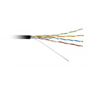 Hyperline UUTP4-C5E-S24-SW-OUT-PE-BK-500 (500 м) Кабель витая пара U/UTP, кат.5e, 4 пары (24 AWG), одножильн. (solid), с металл. тросом, внешний, PE, -40°C - +60°C, черный - гарантия: 15 лет компонентная Hyperline UUTP4-C5E-S24-SW-OUT-PE-BK-500 (500 м) Кабель витая пара U/UTP, кат.5e, 4 пары (24 AWG), одножильн. (solid), с металл. тросом, внешний, PE, -40°C - +60°C, черный - гарантия: 15 лет компонентная