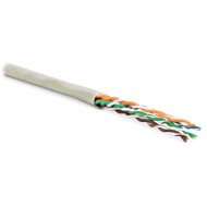 Hyperline UUTP4-C6-P24-NCR-IN-PVC-GY-305 (305 м) Кабель витая пара, неэкранированная U/UTP, категория 6, 4 пары (24 AWG), многожильный (patсh), без разделителя, PVC, -20°С – +75°С, серый