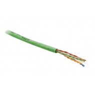 Hyperline UUTP4-C6-S23-IN-PVC-GN-305 (305 м) Кабель витая пара, неэкранированная U/UTP, категория 6, 4 пары (23 AWG), одножильный (solid), с разделителем, PVC, –20°C – +75°C, зеленый - гарантия: 15 лет компонентная, 25 лет системная