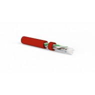 Hyperline UUTP4-C6A-S23-IN-LSZH-RD-500 (500 м) Кабель витая пара, неэкранированная U/UTP, категория 6a (10GBE), 4 пары (23 AWG), одножильный (solid), LSZH, красный