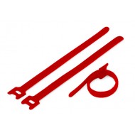 Hyperline WAS-125-RD Хомут для кабеля, липучка с мягкой застежкой, 125x14 мм, красный