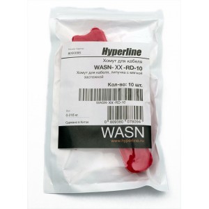 Hyperline WASN-150-RD-10 Хомут для кабеля, липучка с мягкой застежкой, 150x15 мм, красный (10 шт.) Hyperline WASN-150-RD-10 Хомут для кабеля, липучка с мягкой застежкой, 150x15 мм, красный (10 шт.)